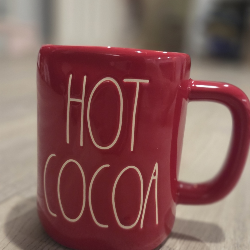 Rae Dunn Vibrant Red Hot Cocoa Mug